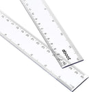 EBOOT 2 Pcs Clear Plastic Ruler Straight Ruler for School, 12 Inch — 1