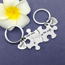 Vadaka Couple Keychain Gifts for Girlfriend Boyfriend Puzzle Couple Keychain for Him Her Matching Couples Key Chain set Couples Jewelry Gift for Valentines Day Anniversary Christmas — 4