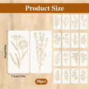 Stencils for Painting on Wood, Reusable Flower Stencils Painting Crafts Templates Drawing Stencil for Painting on Wood, Wall, Furniture(18) — 2