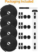 AMLY | 4 Pairs of Elastic No Tie Shoelaces — 6