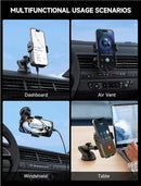 Wireless Car Charger 15W Auto Clamping Phone Holder Dash Windshield Vent photo 2