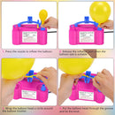 IDAODAN Electric Balloon Pump, Portable Electric Balloon Blower Machine Inflator Air Pump for Party Decorations | Rose Red — 2