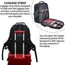 SHRRADOO Extra Large Travel Laptop Backpack for Men, Work College Backpacks | Grey | Travel Backpacks — 4