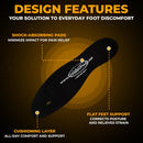 Happy Feet Plantar Fasciitis Orthotic High Arch Support Gel Insert Shoe Insoles for Mens and Women — 4