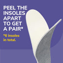 Dr Scholl’s Go Sockless! Cushioning Insoles for Women Men Unisex, 3 Pairs, Trim to Fit - Absorbs Moisture to Keep Feet Dry, Shoe Inserts for Women Men with Plush Terry Cloth Layer for Added Comfort - Mens 7-13 Womens 5-10 — 6