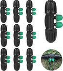 12Pcs 1/2 inch Tubing to 1/4 Inch Tubing Irrigation Connectors | 12 Pcs 1/2 Inch Lock Barbed Tee Four Way — 1