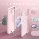 GONEZ Magnetic for iPhone 16 Case, Silicone Cover Chalk Pink — 5