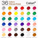 Caliart 36 Colors Acrylic Paint Set with 12 Brushes | Regular | 2 Fl Oz (Pack of 36) — 2