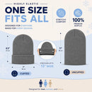 12 Pack Winter Beanie Hats for Men Women, Warm Cozy Knitted Cuffed Skull Cap, Wholesale - 12 Pack Black / Navy Blue / Gray — 4