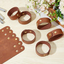 OLYCRAFT 12pcs Adjustable Leather Bracelets 8.6x1 Inch Blank Genuine Leather Snap Bracelets Blank Leathers Cuff Bracelet Leathers Wristband Brown Bracelet for DIY Craft Jewelry Making — 5