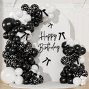 Black White Polka Dot Balloon Arch Kit, Coquette Birthday | White Black — 1