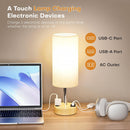 MOICO Table Lamp for Bedroom, Touch Nightstand Lamp with 10W USB Charging — 4
