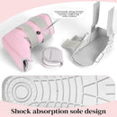 Medibot Medical Grade Fracture Boot - Adjustable Walking Cast for Foot & Ankle Injuries Secure Support for Broken Foot or Severe Sprain,Women's Medium,Grey & Light Pink,Fits women's Shoe Size 7-10'' — 7