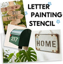 84PCS 2 Inch Letter Number Symbol Stencils, Reusable Alphabet Templates Interlocking Stencil Kit for Painting on Wood, Wall, Fabric, Rock, Sign, DIY Art Projects | 84 Sheets Letterand Number — 8