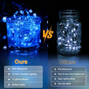 12 Pack Fairy Lights Battery Operated - 7ft 20 Led Twinkle Lights 3 Modes, Bulk Mini String Lights Waterproof for Mason Jars Vases DIY Party Wedding Decoration Christmas -Blue — 6