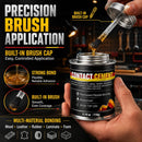 Contact Cement Adhesive with Brush, 4.16 oz Neoprene Glue for Wood, Leather Repair, Flexible Bond, Smooth Brush… — 3
