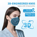 akgk KN95 Face Mask 50 PCS, Breathable Protection Masks, 5-Ply KN95 Black Masks, Cup Dust Safety Masks — 3