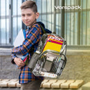 Vorspack Clear Backpack Heavy Duty PVC Transparent Backpack with Reinforced Strap Stitches & Large Capacity for College Workplace Security - Green — 6