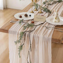 Light Beige Cheesecloth Table Runner 120 Inches Fall Party Home Decorations | 35"x120"(Pack of 1) — 1