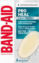 BAND-AID Brand Pro Heal 5 Day Protect Hydrocolloid Blister Bandages, 6 Ct | Blister / Heel — 1