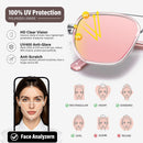 KUGUAOK Tangle Free Polarized Aviator Sunglasses for Women UV Protection Sports Running Sun Glasses Unisex Shades | Xh-1pcs-pink | 56 Millimeters — 3