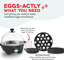 Dash Rapid Egg Cooker, 7 Hard Boiled Eggs, Black