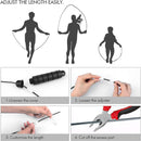 Jump Rope, Tangle-Free Rapid Speed Jumping Rope Cable with Ball Bearings for Women, Men, and Kids, Adjustable Steel Jump Rope with Foam Handles for Home Gym Exercise Fitness Workout Equipment & Slim Body — 4