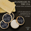 All Natural Leather Conditioner Balm - Made with Mink Oil, Tallow, & Beeswax, Protects, Softens Restores and Waterproofs Leather Shoes, Boots, Bags, Furniture (4 Oz) — 5