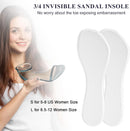 2 Pairs High Heel Inserts Women, Self-Adhesive Gel Sandal Inserts Insoles, New Anti Slip Design Comfort Insert, 3/4 Length Dress Shoe Inserts Pain Relief, Shock & Sweat Absorption, 2 Clear S — 6