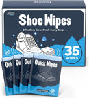 Jevvu Shoe Wipes, 35 Individually Wrapped Sneaker Cleaning Wipes for White Shoes, Dual-Textured, Waterless — 1