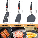 Beijiyi Silicone Spatula Turner Set of 3, 600°F Heat Resistant, BPA Free — 6