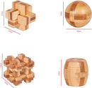 Brain Teaser Puzzle 20Pcs Unlock Interlock Game IQ Test Wooden Toy 3D Unlock Interlock Puzzle Magic Ball Brain Teaser Toy Puzzles for Adults — 3