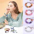 240 Pieces Assorted European Craft Beads Large Hole Lampwork Spacer Beads Colorful European Beads for DIY Necklace… — 7