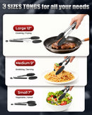 Good Grip Cooking Tongs with Silicone Tips, Set of 3-7" 9" and 12" — 8