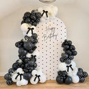 Black White Polka Dot Balloon Arch Kit, Coquette Birthday | White Black — 3