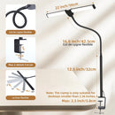 Motumen Led Desk Lamp for Home Office, Eye-Care Desk Light Clamp, Black — 2