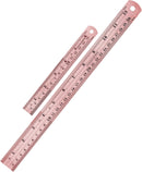 Mr. Pen- Metal Straight Edge Ruler, 2 Pack, 6" and 12", Rose Gold | 6, 12 inch — 1