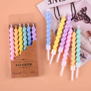 PHD CAKE 24-Count Rainbow Spiral Birthday Candles with Holders, Party Candles, Cake Candles — 4
