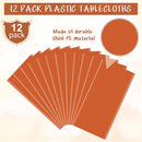 12Pcs Orange Tablecloths for Rectangle Tables, Disposable Plastic Table Cloth, Waterproof Table Cover for Fall Thanksgiving Harvest Birthdays Weddings Party Decorations,54 x 108 Inch | 12 Pack — 2