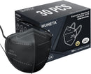 HUHETA KN95 Face Masks, Packs of 30 Individually Wrapped, 5-Ply Breathable and Comfortable Safety Mask, Filter Efficiency Over 95%, Protective Cup Dust Masks Against PM2.5 (Black Mask) — 1
