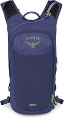 Osprey Berm Biking Backpack with Hydraulics Reservoir - Lightweight Hydration Backpack for Men and Women | Botswana Purple Dust Print | 8l — 2