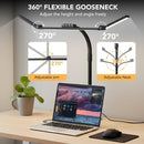 LED Desk Lamp for Home Office with Base, 28.2" Adjustable Gooseneck Swing Arm Ultra Bright Desk Light, Dimmable… — 4