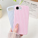Cute Striped Case for iPhone 16e/17e 6.1",Pink/Yellow — 4