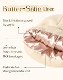 YANIBEST Satin Lined Beanie for Women, Reduce Frizz Winter Hats - Beige — 2