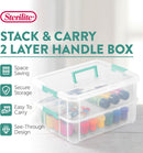 Sterilite Stack & Carry 2-Layer Handle Storage Box with Lids, 4-Pack — 2