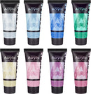 AUREUO Galaxy Glitter Acrylic Paint Set - 8 Twinkle Iridescent Colors 0.71 Fl Oz / 21ml Tubes Sparkling Art Paints for Holiday Crafts Decor Non Toxic Art Supplies for DIY Projects, Gifts for Artists | 8 Glitter Colors | 0.71 Fl Oz (Pack of 8) — 1