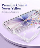 GVIEWIN for iPhone 17 Case Floral Clear Slim Women — 3