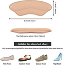 Heel Grips Liner Cushions Inserts for Loose Shoes, Heel Pads Snugs for Shoe Too Big Men Women, Filler Improved Shoe Fit and Comfort, Stop Heel Slip and Blister (4 Pairs) (H Pale Apricot) - H Pale Apricot(4 Pairs) — 2