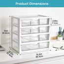 Vtopmart Clear Desktop Organizer, 4-Tier Drawer Storage with Dividers — 2
