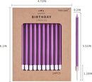 PHD CAKE Purple Long Thin Metallic Birthday Candles for Cake Party, Cake Candles, Weddings Cake Decorations, Candles for Cake | 24-Count — 4